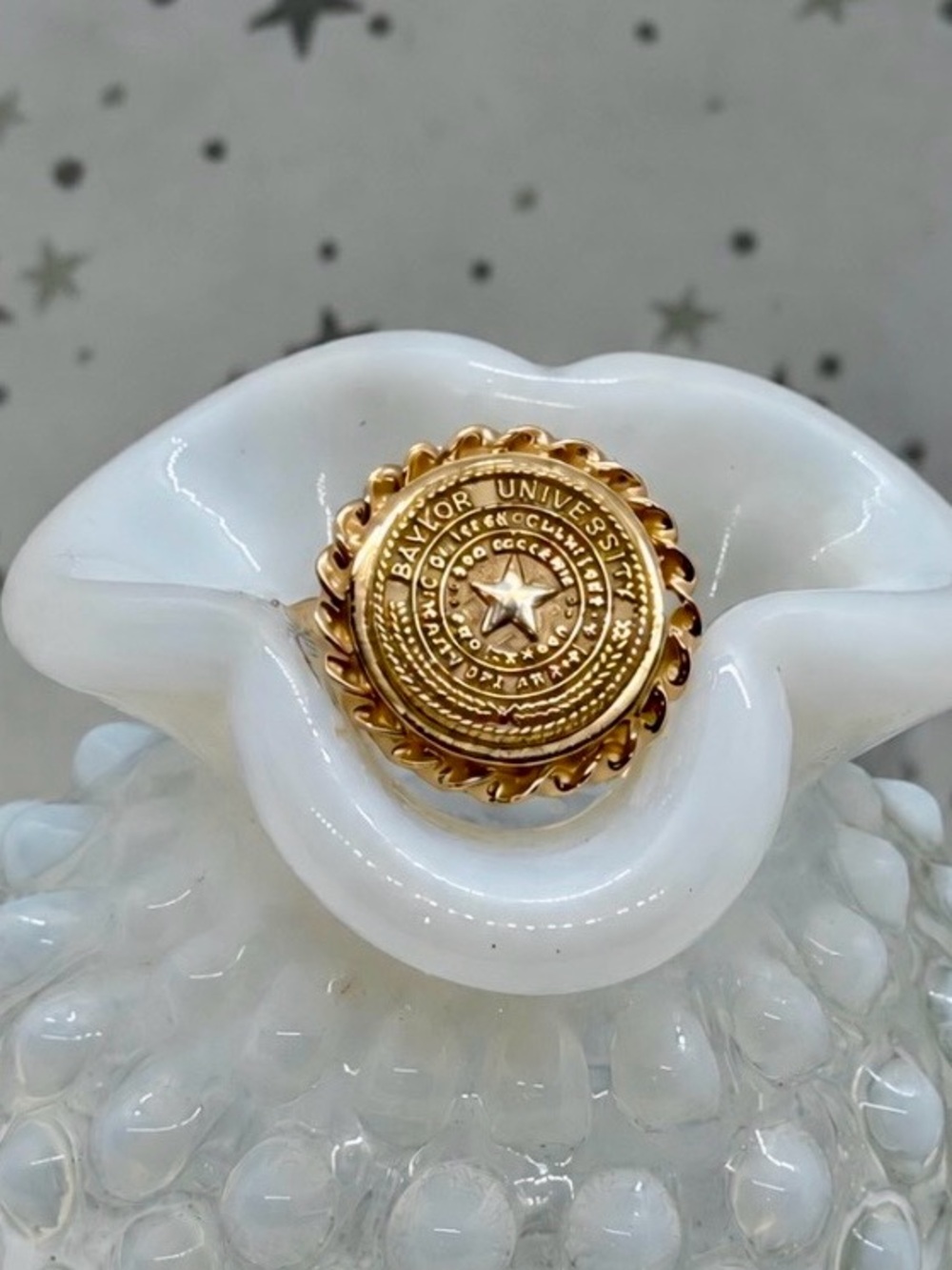 1988 Baylor University 14K Gold Seal Ring Mastercraft Vintage 5.647g
